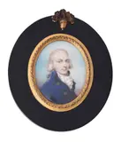 A gentleman by Y Philip Jean, Watercolour on ivory, oval, sold Dec 2021