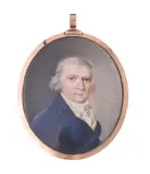 A gentleman by Y John Comerford, Watercolour on ivory, oval, sold Dec 2021