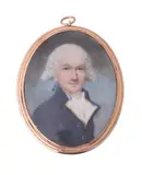 George Branston Roberts by Y John Downman, Watercolour on ivory, oval, sold Dec 2021