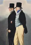 Portrait of Admiral Rous and Mr Payne by Richard Dighton, Watercolour, offered Dec 2021