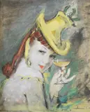 The champagne toast by William Barribal, Pastel and gouache, sold Dec 2021