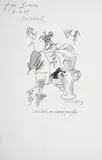 Caviar, to some people Ink, wash and gouache Signed, titled, dated and dedicated "ffor Simon 8.10.87, Michael" 34 x 24cm (13¼ x 9¼ in.) by Michael ffolkes, Ink, wash and gouache, sold Dec 2021