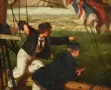 Land A Hoy! by Philip Richard Morris, Oil on canvas, sold Dec 2021