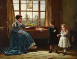 The Introduction by George Goodwin Kilburne, Oil on canvas, sold Dec 2021