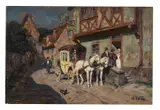 Horse and carriage Oil on panel Signed (lower right)16.1 x 24.2cm (6¼ x 9½ in.)UnframedProvenance:By descent to the present owner by Wilhelm Velten, Oil on panel, offered Dec 2021