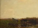 Cows in a meadowOil on canvasSigned (lower left)48 x 66cm (18¾ x 25 in.) by Willem Maris, oil, sold Dec 2021