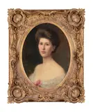 Portrait of Mrs Fuller by Samuel Melton Fisher, oil, sold Dec 2021