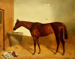 Portrait of the race horse by Emil Adam, 1895, oil, sold Dec 2021
