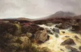 Moorland river landscapeOil on canvasSigned with monogram and dated 1873 (lower left)48.5 x 75cm (19 x 29½ in.) by George Augustus Williams, 1873, oil, sold Dec 2021