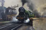 The Flying Scotsman by Dion Pears, oil on canvas, sold Feb 2023