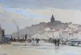 View of Folkestone by Henry Franks Waring, watercolour, sold Feb 2023