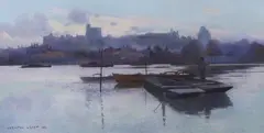 Study of Windsor Castle from the waterside by Carleton Grant, 1891, gouache and watercolour, sold Feb 2023