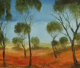 Hart (Australian, 1928-2006) by Kevin Charles, oil on canvas board, sold Feb 2023