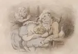 The Drunkard by Thomas Rowlandson, ink and watercolour, sold Feb 2023