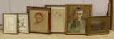 Head studies by Frederick Samuel Beaumont, 1902, pencil and watercolour, sold Feb 2023