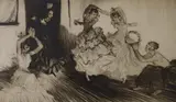 Clatter and Whirl by William Russell Flint, etching, sold Feb 2023