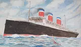 Illustrations of the SS by John Hemming Fry, watercolor, sold Feb 2023