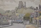 Corfe Castle by Philip William Cole, watercolour, sold Feb 2023