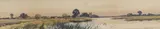 Church among the Fens by Frederick Gordon Fraser, watercolour, sold Feb 2023