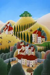 Le Grand Prix de la Montagne by Cesare Novi, acrylic on board, sold Feb 2023