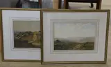 Downland view and 'The Downs, Chantry Hill, Nr Storrington by Vivian Rolt, watercolor, sold Feb 2023