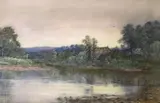 An old bobbin mill on the Spey by William Beattie-Brown, 1883, watercolour, sold Feb 2023