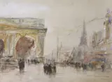 View of Newcastle, 37 x 50cm by William Walcot, watercolour and pencil, sold Feb 2023