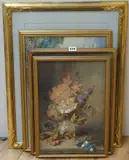 Still lifes of flowers and fruit by Valentine Bartholomew, 1855, watercolour, sold Jan 2023