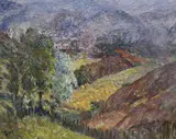 Welsh Valley by Gerald Moira, oil on board, sold Jan 2023