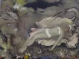 La Sommeil Eternel by John Michaux, oil on canvas, sold Jan 2023