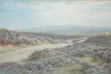Moorland scene by Charles James Adams, watercolour, sold Jan 2023