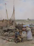 s catch by Ebenezer Wake Cooke, 1884, watercolour, sold Jan 2023