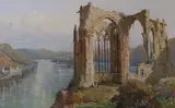 Abbey ruins by Herbert Parsons Weaver, watercolour, sold Jan 2023