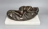 Butler, 77'on a white marble plinth, total length 30.5 cm by James Butler, bronze, sold Jan 2023