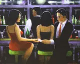 Clandestine Encounter by Terence Vickress, oil on canvas, sold Jan 2023