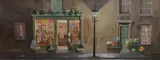 J Pettigrew's Toy Shop by Deborah Jones, oil on panel, sold Dec 2022