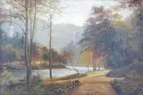 Lovers Walk, Matlock by George Willis-Pryce, oil, sold Dec 2022