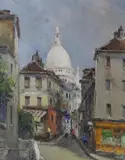 Rue Le Pic, Paris by Julien Brosius, oil on canvas, sold Dec 2022