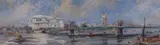 Thames view by Walter Taylor, oil on board, sold Dec 2022