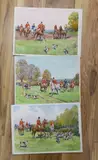 Hunting scenes by Savile Lumley, watercolor, offered Dec 2022