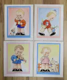 Original postcard artwork for children's by Reg Maurice, watercolor, sold Dec 2022