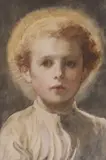 Study of an angel, Abbott & Holder label verso, 34 x 24cm by Louis Davis, watercolour, sold Dec 2022