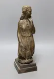 Painted plaster figure of a lady dated 1954 by Richard Louis Garbe, 1954, sculpture, sold Dec 2022