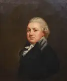 Portrait of George Templer of Shapwickoil on canvassigned and by Thomas Beach, 1799, Oil on orignal canvas, one small patched hole near, sold Dec 2022