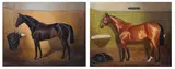 Horse portraits of St Benet and Rydal Head by Herbert St. John Jones, 1908, oil, sold Dec 2022