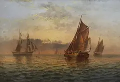 Untitled by Thomas Lucop, oil on board, sold Dec 2022