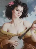Untitled by Mária Szánthó, Oil on canvas relined, sold Dec 2022