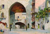 Saint-Pol de Vence near Nice, French Riviera by Cecil Rochfort D'Oyly-John, oil on canvas, sold Dec 2022