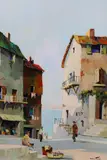 Cap Ferrat near Nice, South France by Cecil Rochfort D'Oyly-John, oil on canvas, sold Dec 2022