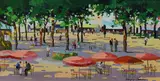 Town Square in the South of France by Cecil Rochfort D'Oyly-John, oil on canvas, sold Dec 2022